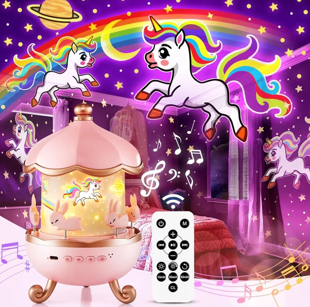 Bunny’s Carousel Rotating LED Night Light